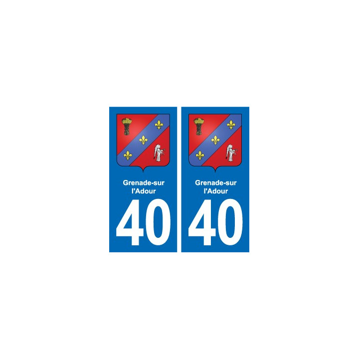 40 Magescq autocollant plaque blason stickers département ville