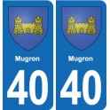 40 Magescq autocollant plaque blason stickers département ville