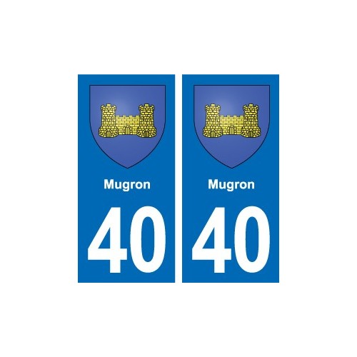 40 Magescq autocollant plaque blason stickers département ville