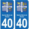 40 Léon autocollant plaque blason stickers département ville