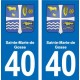 40 Léon autocollant plaque blason stickers département ville