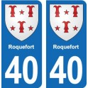 40 Magescq autocollant plaque blason stickers département ville