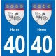 40 Léon autocollant plaque blason stickers département ville