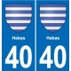 40 Léon autocollant plaque blason stickers département ville