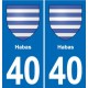 40 Léon autocollant plaque blason stickers département ville