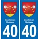40 Léon autocollant plaque blason stickers département ville