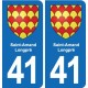 41 Montils blason ville autocollant plaque stickers département ville