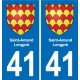 41 Montils blason ville autocollant plaque stickers département ville