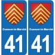 41 Montils blason ville autocollant plaque stickers département ville