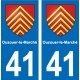 41 Montils blason ville autocollant plaque stickers département ville