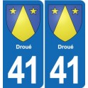 41 Montils blason ville autocollant plaque stickers département ville