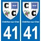 41 Montils blason ville autocollant plaque stickers département ville