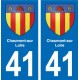 41 Montils blason ville autocollant plaque stickers département ville