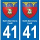 41 Montils blason ville autocollant plaque stickers département ville