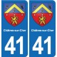 41 Montils blason ville autocollant plaque stickers département ville