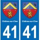 41 Montils blason ville autocollant plaque stickers département ville