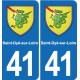 41 Montils blason ville autocollant plaque stickers département ville