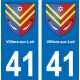 41 Montils blason ville autocollant plaque stickers département ville