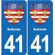 41 Montils blason ville autocollant plaque stickers département ville