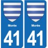 41 Montils blason ville autocollant plaque stickers département ville