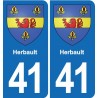 41 Montils blason ville autocollant plaque stickers département ville