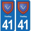 41 Montils blason ville autocollant plaque stickers département ville