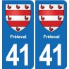41 Montils blason ville autocollant plaque stickers département ville