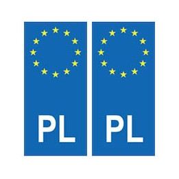 Pologne Polska europe autocollant plaque
