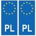 Polen-Polska-europa-aufkleber-platte