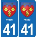 41 Montils blason ville autocollant plaque stickers département ville