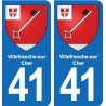 41 Montils blason ville autocollant plaque stickers département ville