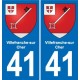 41 Montils blason ville autocollant plaque stickers département ville