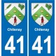 41 Montils blason ville autocollant plaque stickers département ville