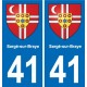 41 Montils blason ville autocollant plaque stickers département ville