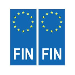 Finlande Suomi europe autocollant plaque