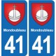 41 Montils blason ville autocollant plaque stickers département ville