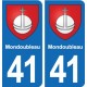 41 Montils blason ville autocollant plaque stickers département ville