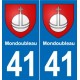 41 Montils blason ville autocollant plaque stickers département ville