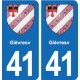 41 Montils blason ville autocollant plaque stickers département ville