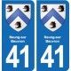 41 Montils blason ville autocollant plaque stickers département ville
