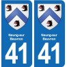 41 Montils blason ville autocollant plaque stickers département ville