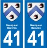 41 Neung-sur-Beuvron stemma, città adesivo, adesivo piastra dipartimento città