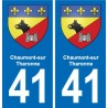 41 Chaumont-sur-Tharonne blason ville autocollant plaque stickers département ville