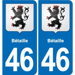 46 Luzech blason autocollant plaque stickers ville