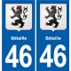 46 Luzech blason autocollant plaque stickers ville