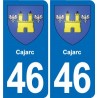 46 Luzech blason autocollant plaque stickers ville