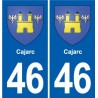 46 Cajarc stemma adesivo piastra adesivi città