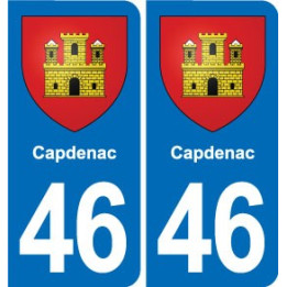 46 Luzech blason autocollant plaque stickers ville