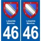 46 Luzech blason autocollant plaque stickers ville