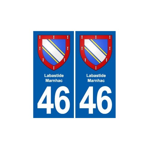 46 Luzech blason autocollant plaque stickers ville